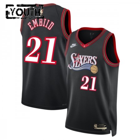 Dres Philadelphia 76ers Joel Embiid Nike 2025-26 Classic Edition Crno Swingman - Dječji